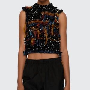 Sea NY Hale Sweater Vest In Black-Multi